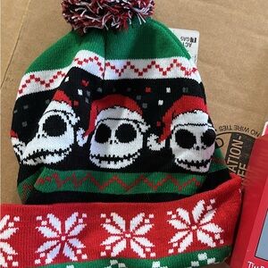Jack Skellington Beanie- Red, Green, Black